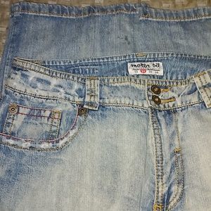 EUC Vintage 34w Motor Oil Wide Leg 90's Baggy Jeans
